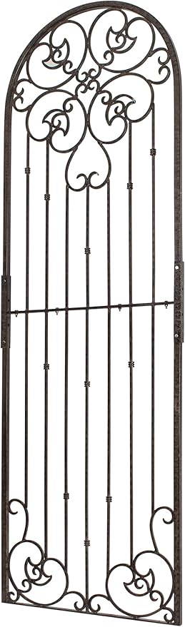 H Potter Outdoor Metal Wall Art Decor or Trellis for Climbing Plants Garden Panel Roses Vines Privacy Includes Brackets for Hanging X Large with 4 Mounts