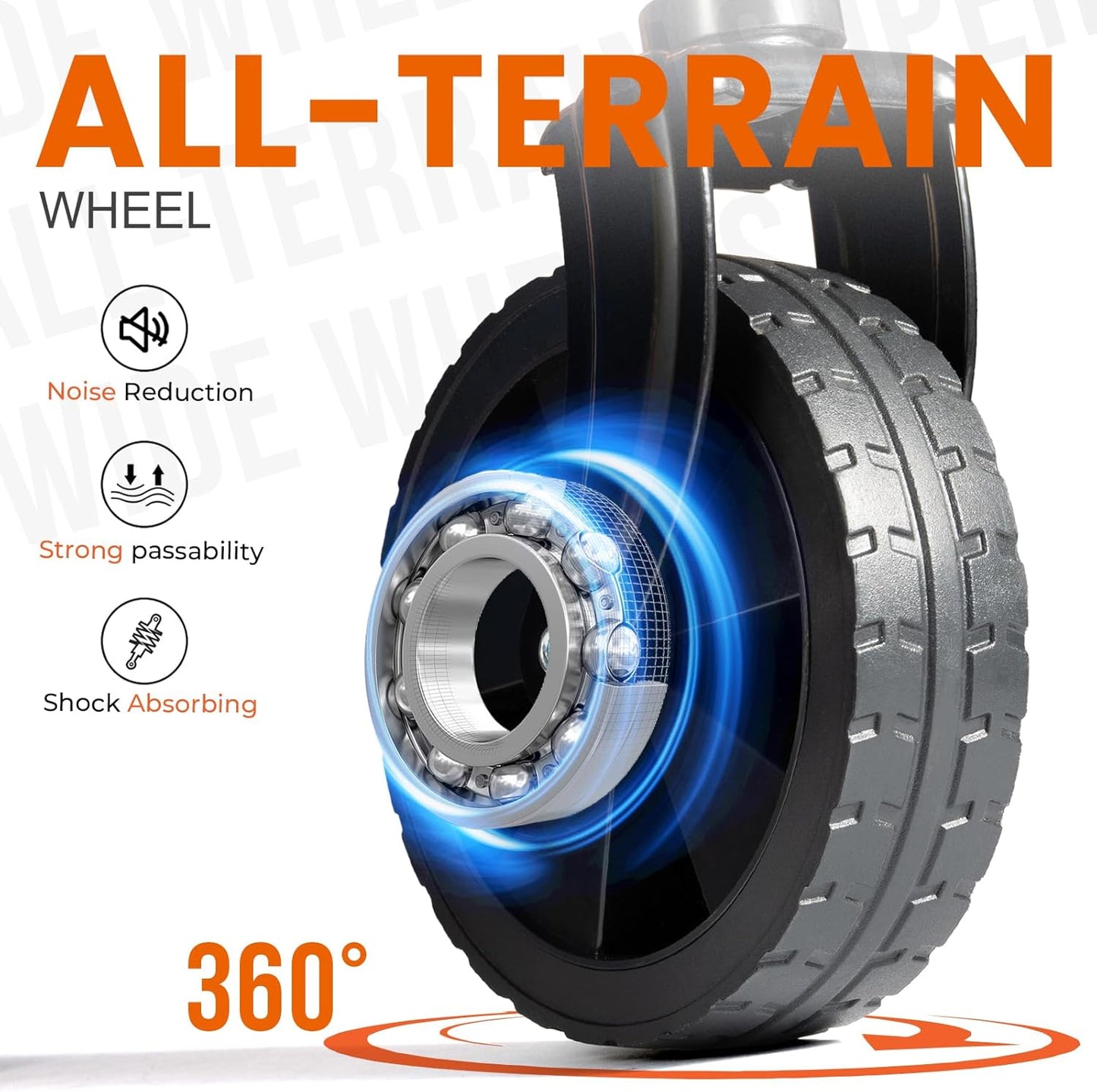 OVERMONT Collapsible Wagon with Tailgate - 220lbs Extended Lightweight Foldable Utility Wagons Folding Cart with Wheels - Small Garden Grocery Cart for Shopping,Grocery,Sports,Garden