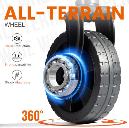 OVERMONT Collapsible Wagon with Tailgate - 220lbs Extended Lightweight Foldable Utility Wagons Folding Cart with Wheels - Small Garden Grocery Cart for Shopping,Grocery,Sports,Garden