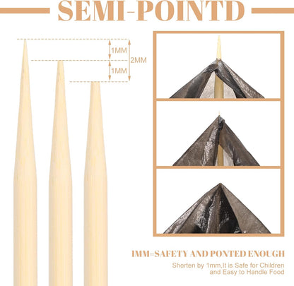 300PCS Marshmallow Roasting Sticks,30 Inch Marshmallow Sticks for Fire Pit Extra Long Wooden Sticks 5mm Thick Bamboo Skewers for Smores Roaster Barbecue Campfire,Weddings and Plant Stakes