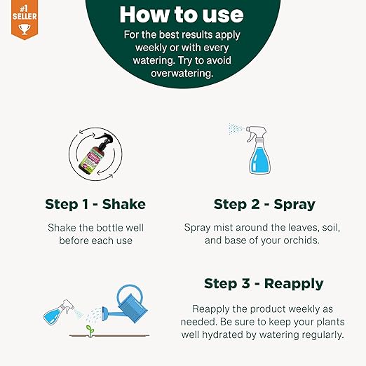 Gardenera Professional Indoor Plants Spray Fertilizer Mist for Home Gardening | 3-1-2 Gentle Blend Mist for Healthy Leaves & Growth | Essential Nutrients for Indoor Plants - 8oz