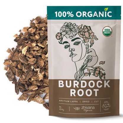 Premium Burdock Root Organic (16 oz.) - Greater Burdock Root Tea Loose - Raíz De Bardana Organica 우엉차