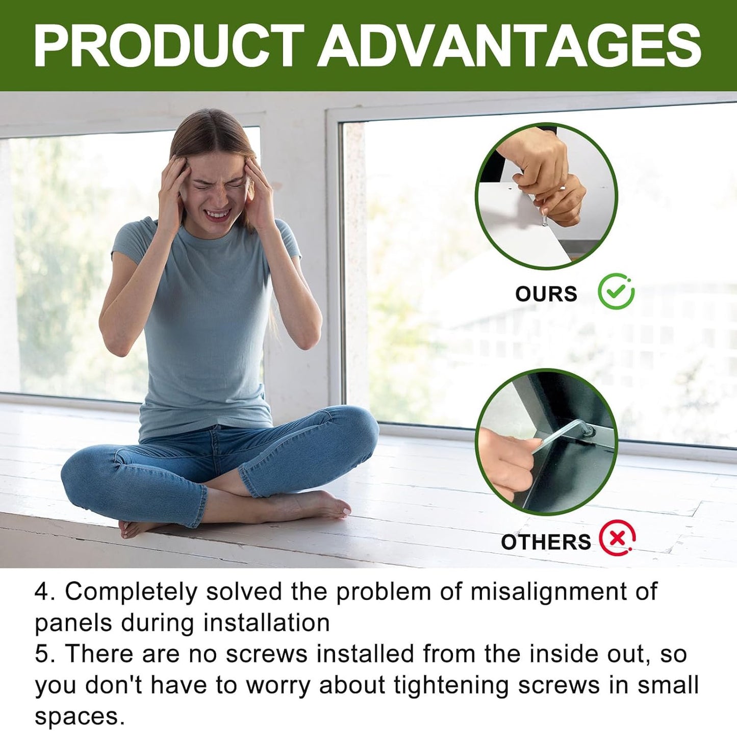 Planter Box Rectangular Block - 16×12×12IN Galvanized Steel Metal Long Box Planter Easy Installation Modern Outdoor Tall Planters All-Weather Use with Drainage Holes for Patio/Porch(White)