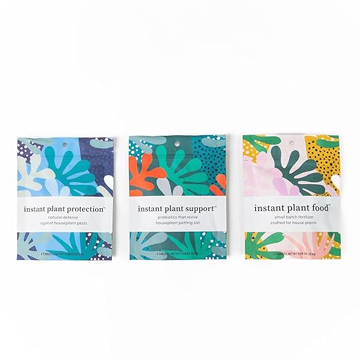 Instant Indoor Plant Care Bundle - Plant Food + Soil ProBiotics + Natural Pest Control Spray Tablets - for HOUSEPLANTS