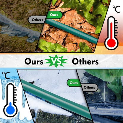 Bonviee 400ft 1/4 inch Drip Irrigation Tubing, Drip Irrigation Hose, Garden Watering Tube Line for Garden Watering System-Green