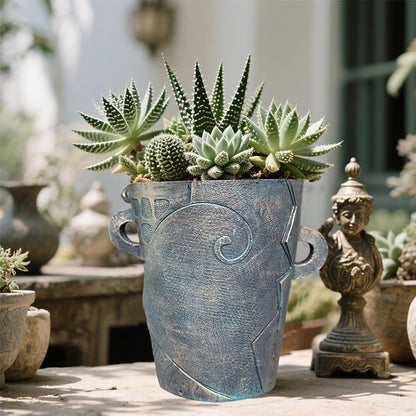 Large Flower Pots Colorful Face Planters Head Planter, Modern Abstract Funky Plant Pots Indoor&outdoor Garden Plant Ornament Show Pieces, Cute Eclectic Flower Planters Pots for Shelf Centerpieces