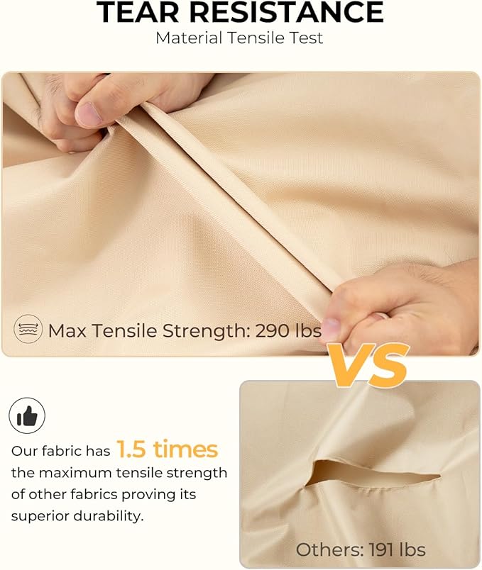 loriano V-Shaped Patio Furniture Covers, 600D Heavy Duty Waterproof, Fits 5-Seater Outdoor Sectional Sofa 85" W*32" D*30" H, All-Weather UV Wind Rain Protection