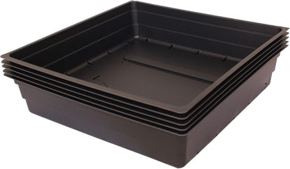 10" x 10" Garden Growing Trays with Drain Holes - 5-pack Recyclable Plastic Plant Trays for Wheatgrass Sprouting Tray, Microgreens Growing Trays, Hydroponic Trays, Nursery Flats, & Greenhouse Supplies