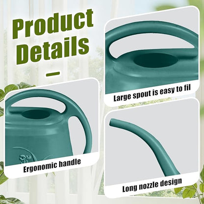 Plastic Watering Can - Green Color - 1 Gallon