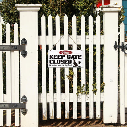 Warning Signs, Keep Gate Closed Dog Sign, Decorative Wood Hanging Wood Plaque, Warning Animal Dog Sign, Funny Novelty Caution Dog Sign, Dog Owner Home Decor, Door Gate Hanger Outdoor