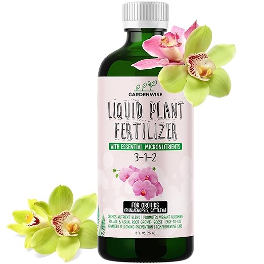 Liquid Orchid Fertilizer Concentrate 3-1-2 with Micronutrients Orchid Care Made Easy (8 OZ)
