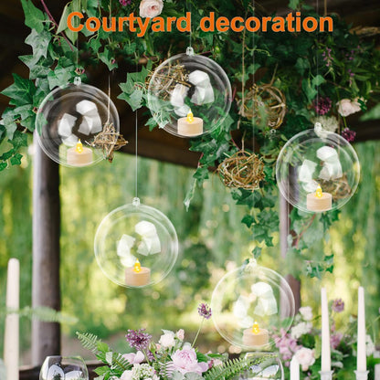 40 Pcs 4 Inch Clear Acrylic Fillable Balls, Christmas DIY Fillable Ornaments Balls, Acrylic Ornaments Ball for Christmas, Holidays, Weddings, Parties, and Home Decor