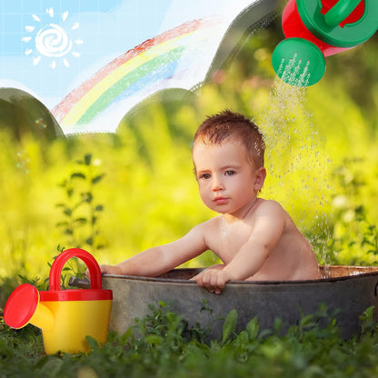 Sotiff 24 Pieces Plastic Watering Cans for Kids Watering Toys Kids Watering Can Small Toddler Garden Tools Bath Toys Beach Toys for Home Outdoor, Assorted Color
