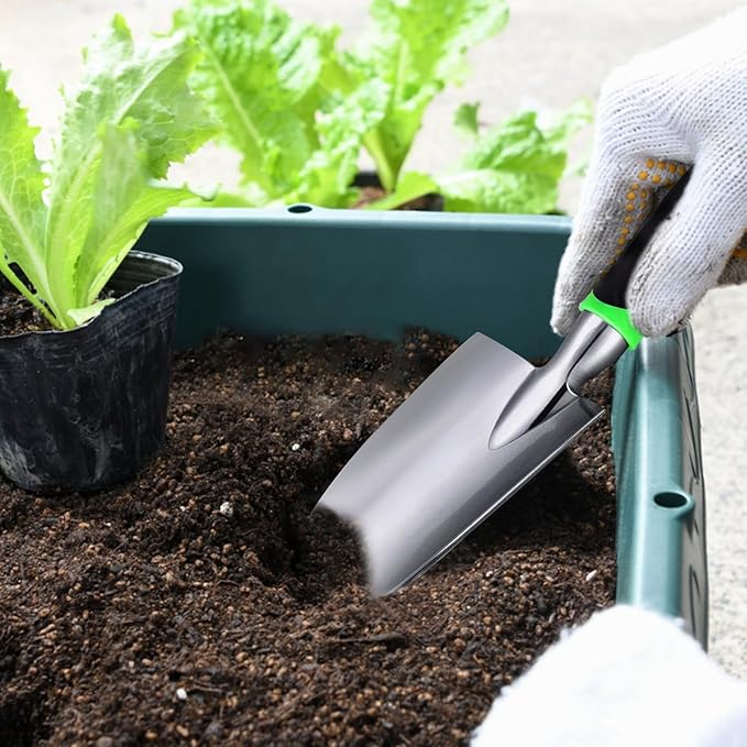 Kynup Garden Tools, Pitchforks, Garden Tools, Weeder Aluminum with Soft Rubberized Non-Slip Handle, Durable Garden Hand Tools Garden Gifts for Men Women