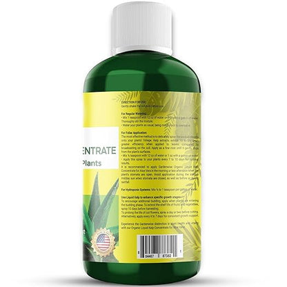 Organic Premium Kelp Seaweed Fertilizer - Liquid Hydroponics Fertilizer - Liquid Plant Food - Nutrient-Rich Soil Enhancer - Natural Plant Food for Aloe Vera (32 OZ)