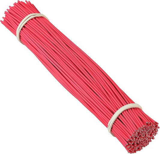 Tangyinrd 200 Pcs 6 inch Garden Twist Tie, Round Plastic Twist Ties for Plants, Vines and Wrapping Cords or Christmas Tree Gardening Plants Growth and Care, Office Home Cable Organization (Red)