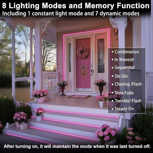 Pink Solar Rope Lights for Outside - 100 LED 33 FT Solar Powered String Lights Pink Fairy Light with 8 Lighting Modes, Outdoor Rope Light Waterproof for Christmas Wedding Garden Yard Party Home Decor