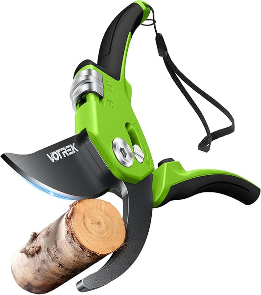 Pruning Shears for Gardening - 8.5" Garden Clippers with SK5 Blade, Stepless Adjustable Handle for All Hand, Ergonomic Bypass Plant Pruners Scissors for Heavy Duty Branch Bush Rose Tool