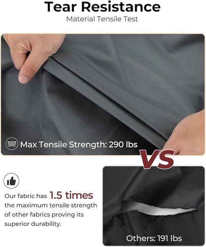 loriano Patio Furniture Cover Set, 4 Piece Outdoor Furniture Cover Waterproof, 600D Heavy Duty Lawn Patio Set Covers (Large, Grey)