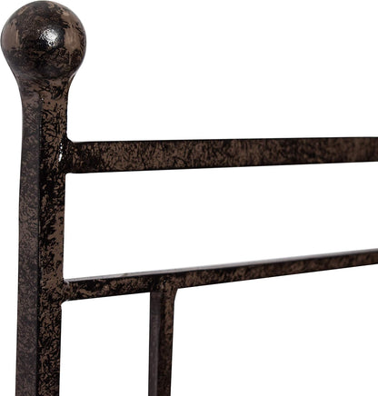 H Potter 5.5 Foot Tall Garden Flower Trellis Wrought Iron Heavy Scroll Metal Decoration Lawn Patio and Wall Decor Screen for Rose Clematis Ivy Patio Deck Wall Art