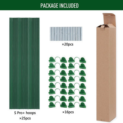 MAXPACE Greenhouse Hoops for DIY Grow Tunnels Less Than 2.7ft Wide, Rust-Free Fiberglass Support Hoops Frame for Garden Fabric, Plant Support Garden Stakes, Gardening Supplies, 25pcs