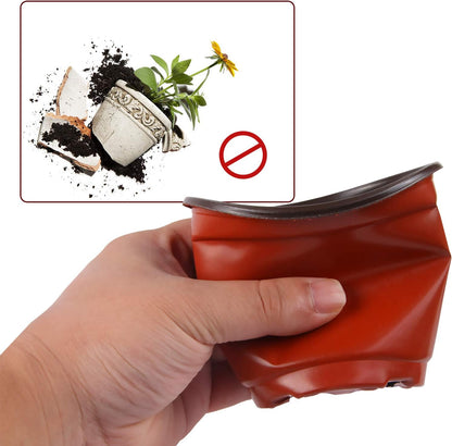 Augshy 150 Pcs 4" Plastic Plants Nursery Pot, Seed Starting Pots for Succulent Seedling Cutting Transplanting