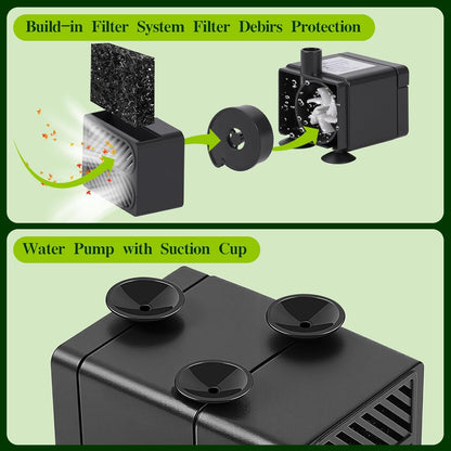 Solar Water Fountain for Bird Bath Solar Water Pump with Seperated Solar Panel 2.5w 5v Solar Powered Water Fountain for Small Pond Garden Water Feature Decoration