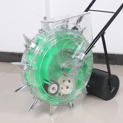 Hand-Pushed Roller Seeder, Garden Sowing Portable Multi Functional Precision Manual Seed Planter Conveyor Belt Sowing Tools for Growing Corn, Peanuts