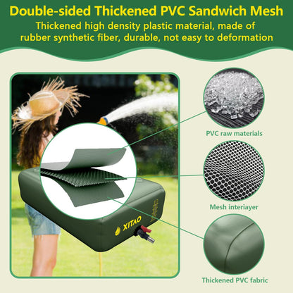 XITAO Water Storage Bladder w/Water Level Indicator, Large Capacity Foldable Water Storage Containers, Portable Emergency Water Tank Water Bag for RVs, Fire Prevention, Irrigation (63Gal)