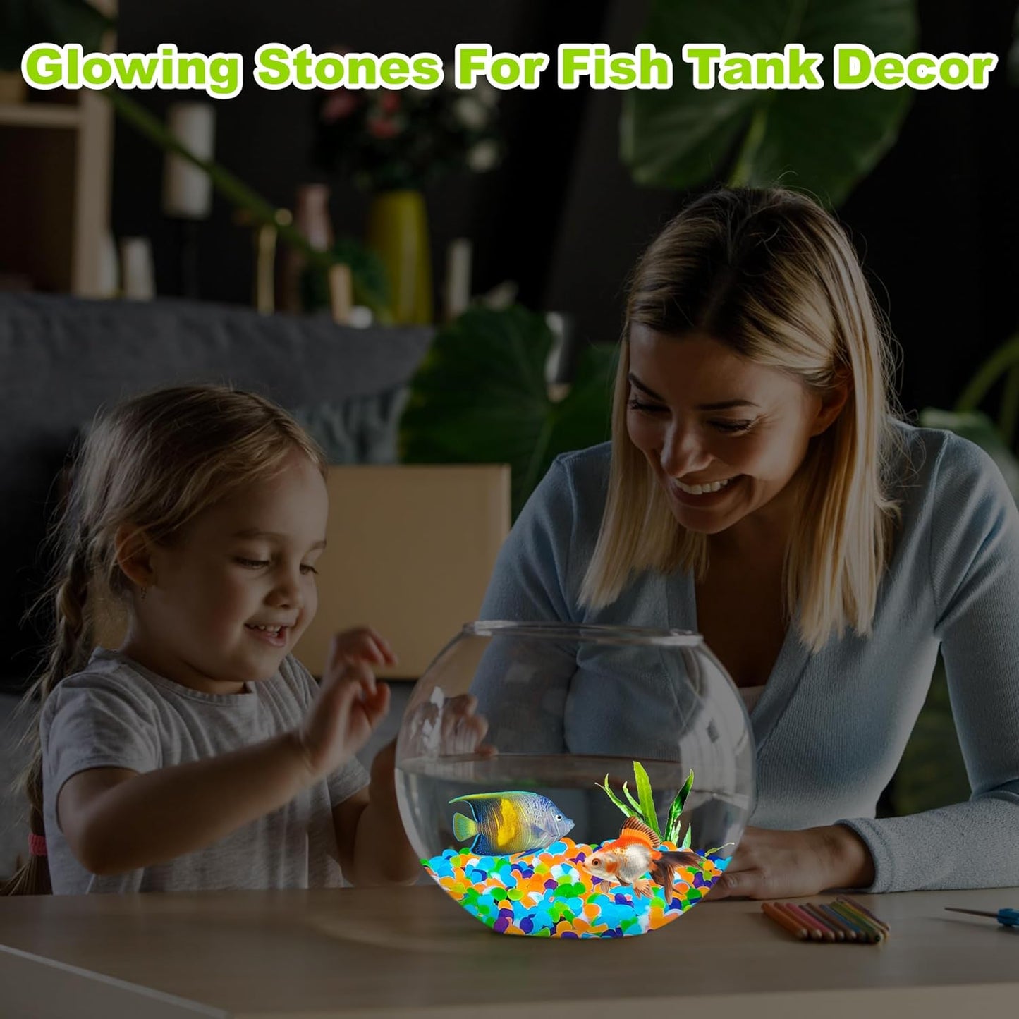 3000pc Glow Pebbles for Outdoor Garden Glow in The Dark Rocks Outdoor Glowing Rocks Glow in The Dark Stones Glow Pebbles for Garden Luminous Stones Glowing Stones for Driveway Walkway,Color