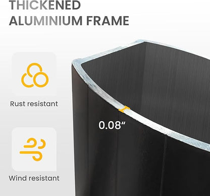 10 X 13 FT Cantilever Patio Umbrella with Base Included Outdoor Heavy Duty Double Top Windproof Rectangle Offset Umbrellas with 360-degree Rotation for Pool Deck Backyard, Grey