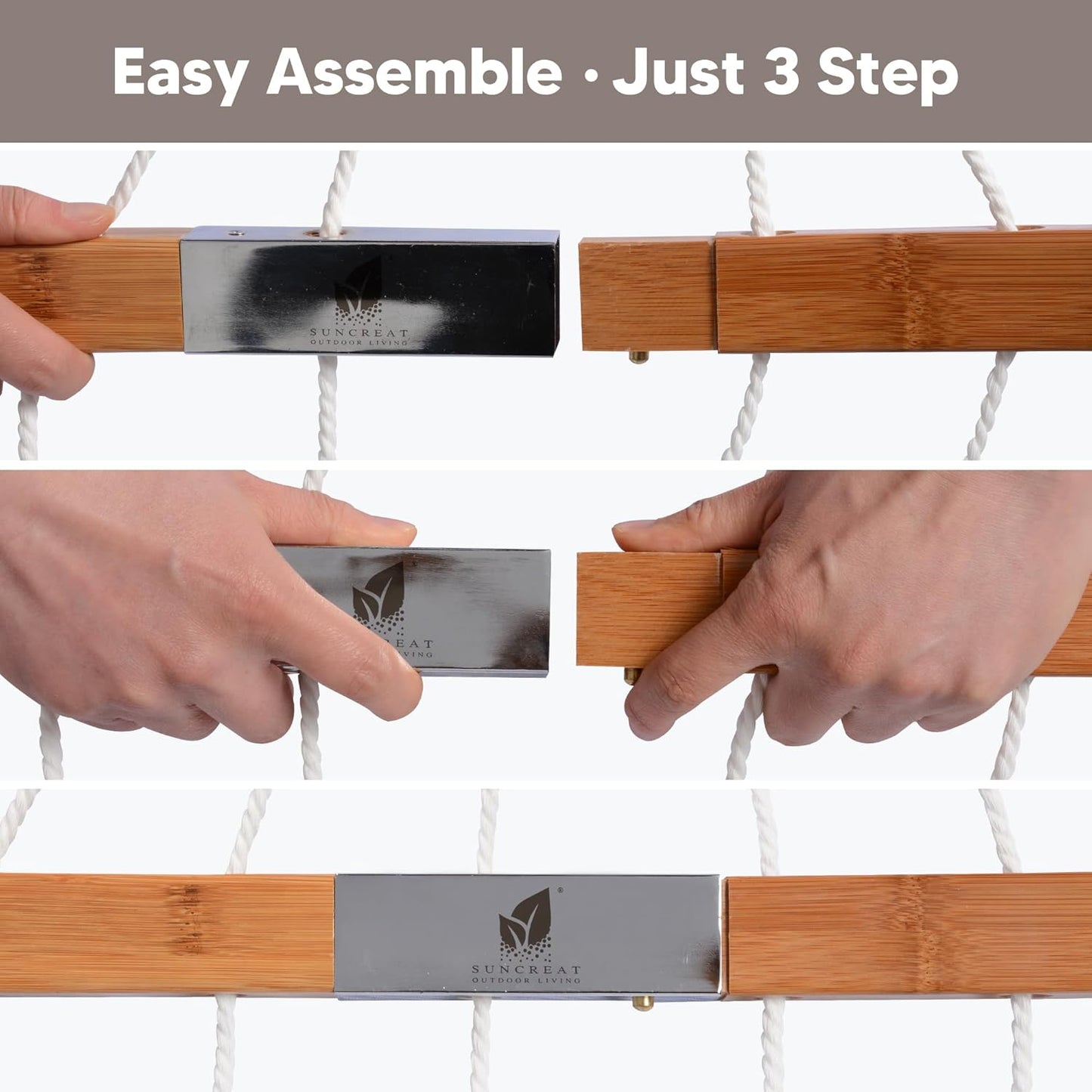 SUNCREAT Hammocks Outdoor Hammock with Spreader Bar, Poolside Portable Hammock for Outside with Carrying Bag, Coffee