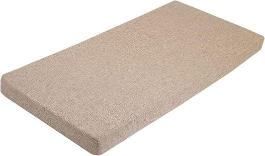 Bench Seat Cushions Memory Foam Chair Pads Non-Slip Rubber Back Indoor Swing/Settee Cushion 44x14 Inch, Khaki