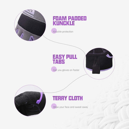 HANDLANDY Women Safety Work Gloves Utility Touch Screen Working Grip Glove for Yardwork Gardening Breathable Mechanic Gloves