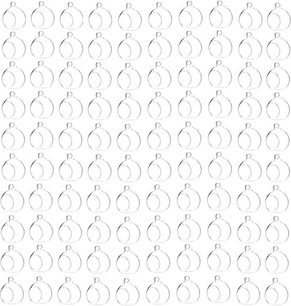 Sziqiqi 3.15inch Glass Globes Glass Bulbs Hanging Tea Light Holder Terrarium Container Wedding Centerpiece Backyard Decoration Christmas Ornaments 90pcs+10 Extra