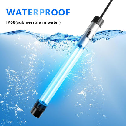 32W Aquarium UV Light for 200-3000 Gallon, UV Pond Water Clarifier for Koi Pond, Swimming Pool, Spa, Large Fish Tank, Cold Plunge UV Light for Pond Algae Control