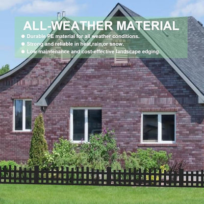 Garden Edging 33FT, Landscape Edging Borders [Extra Tall 4.9IN ] Flexible Lawn Edging Kit with 60pcs Stakes,Mini Plastic Fence for Tree Flowerbeds Grass Yard -Black-2