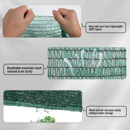 LOVE STORY 6.5x10FT 55% Green Shade Cloth Sun Shade Net with Grommets Sunblock Net Mesh Tarp for Garden,Plants Cover,Greenhouse and Patio