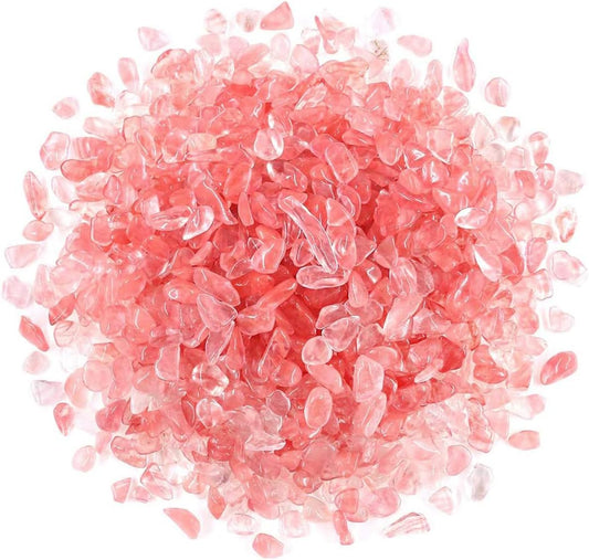 WAYBER Decorative Pebbles, 2 Lbs/920g (Fill 2 Cups) Pink Crystal Quartz Stones Irregular Rock Gravel for Aquarium Turtle Tank Decoration/Succulent Plant Landscape/Flowerpot Vase Ornament