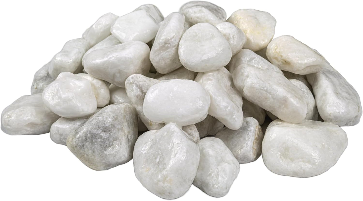 MSI Natural Decorative Tumbled White Pebbles, 1 Inch - 2 Inch, 40 lb. Bag