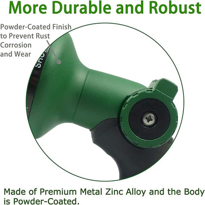 Garden Hose Nozzle Thumb Control Heavy Duty Metal Water Nozzle with Adjustable Watering Patterns High Pressure Hose Nozzle Sprayer, Pefect for Car Washing and Pets Showering