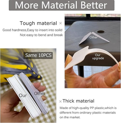 Blue Thick Plant Garden Labels, Plastic T-Type Nursery Markers Tags(100 Pcs)