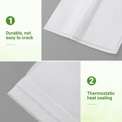 GREANER Plant Nursery Bags, 40 PCS 15.7""x14.2"" Garden Bags to Grow Vegetables, Non-Woven Biodegradable Plant Pots for Gardening Seed Plant Bag, Potato, Flower, Tomato Plant Starts, White