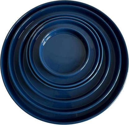 Ceramic Plant Saucer Plant Pot Tray 8 inch Blue, Planter Water Drip Trays for Plant Saucers Indoors, Thick Durable Sturdy Flower Pot Saucers for Glazing Pots Base, More Sizes 4-12 inch