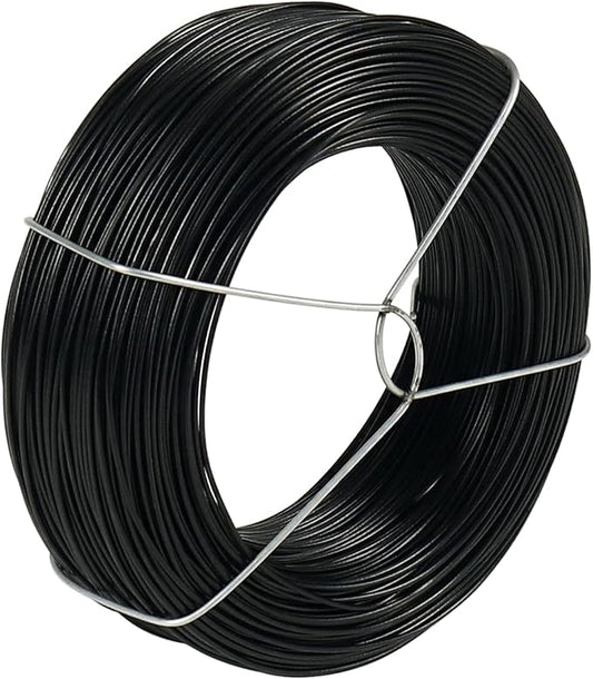 328 Feet Plant Twist Tie Plastic Coated Soft Garden Metal Wire 1mm Thin for Tomato Plants, Climbing Roses and Vines Organizing (Black)