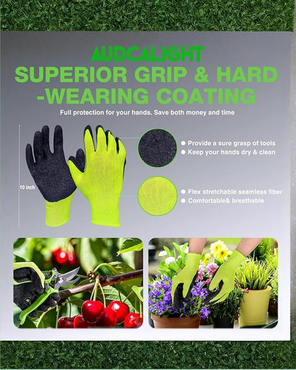 4-Pack Bypass Pruning Shears, Titanium Steel Blade,With Gardening Gloves,Shears Stainless, Ergonomic Hand Pruning Shears for Trees, Plants (Shears Gardening Tool Kit)