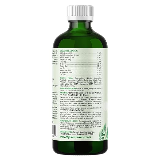 3-1-2 Liquid Fertilizer Concentrate with Micronutrients - Ideal Snake Plant Food for Sansevieria (Dracaena trifasciata), Indoor Plant Care (16 OZ)