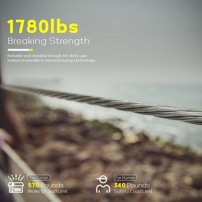 1000FT 1/8" T316 Stainless Steel Cable, Wire Rope Aircraft Cable for Deck Cable Railing Kit and DIY Balustrades, 7x7 Strands Construction, Comes with a Cutter