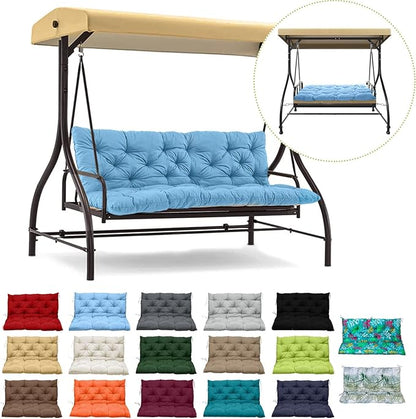 Replacement Cushions for Outdoor Swing, Outdoor Cushions for Patio Furniture with Backrest, Waterproof Thicken 4" porch swing cushions, for Outdoor Patio Garden Furniture(Sky blue 40 * 47 in)