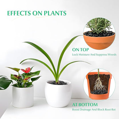 Mr. Fireglass Black Polished Pebbles, 3/8" Aquarium Rocks Natural Decorative River Rocks Gravel for Indoor Plants,Vases, Landscaping, Succulents and Home Decor (2-lb Bag)